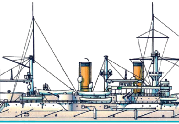 Ship Russia - Sevastopol [Battleship] (1900) - drawings, dimensions, pictures